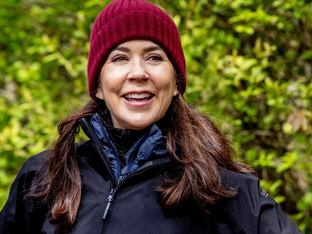 Queen Mary of Denmark smiles as she inaugurates the hiking trail in Hannenov Forest last week. Picture: AFP