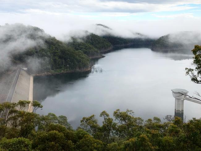 Mangrove Creek Dam is at a record level, even higher than it was pictured here in July 2018