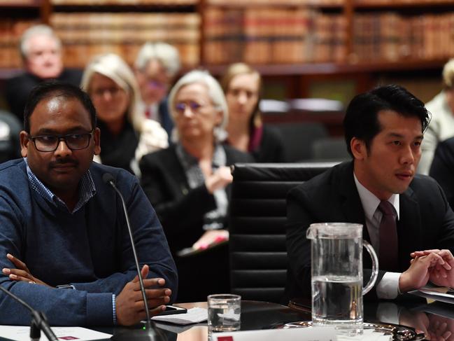 Alton Chen (right) said owners like him and Vijay Vital (left) could be liable for “ten of millions of dollars” of remediation work. Picture: AAP/Dean Lewins