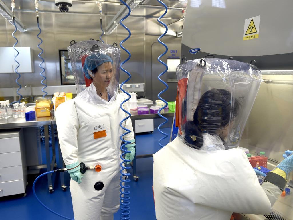 Virologists working at the Wuhan Institute of Virology. Picture: Feature China/Barcroft Media via Getty Images