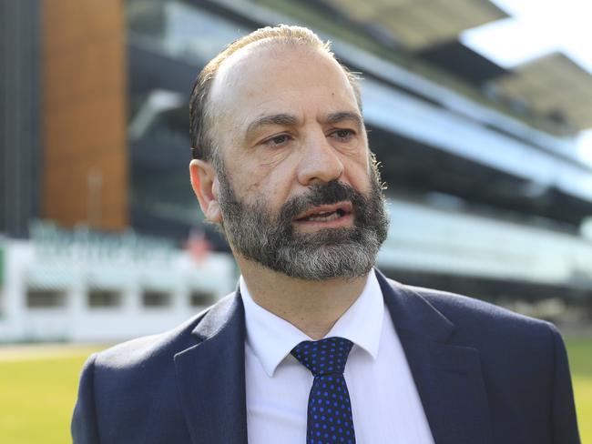 Racing NSW chief executive Peter V'landys spoke with Dr Nick about the impact his departure from fixed odds trading would have on the market. Picture: Mark Evans