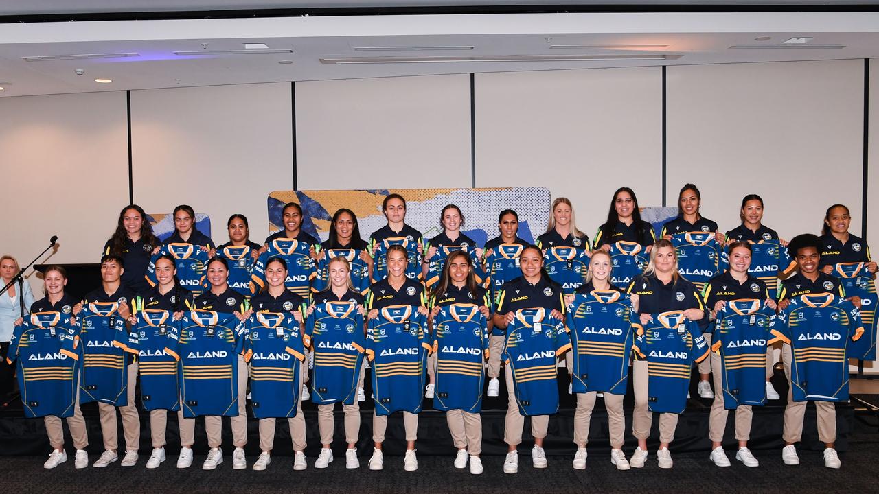 Parramatta Eels players at the 2022 NRLW season launch. Picture: Supplied