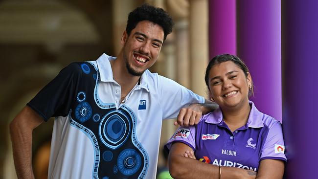 10/7/2024: Indigenous young adults,  Renee Cubby 19 and Isaiah Harrop 19 discuss  how Australians view an Indigenous treaty and Closing the Gap.  pic: Lyndon Mechielsen/The Australian