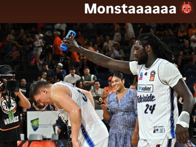 Dejan Vasiljevic posted this to his Instagram story, tagging Montrezl Harrell. Picture: Instagram