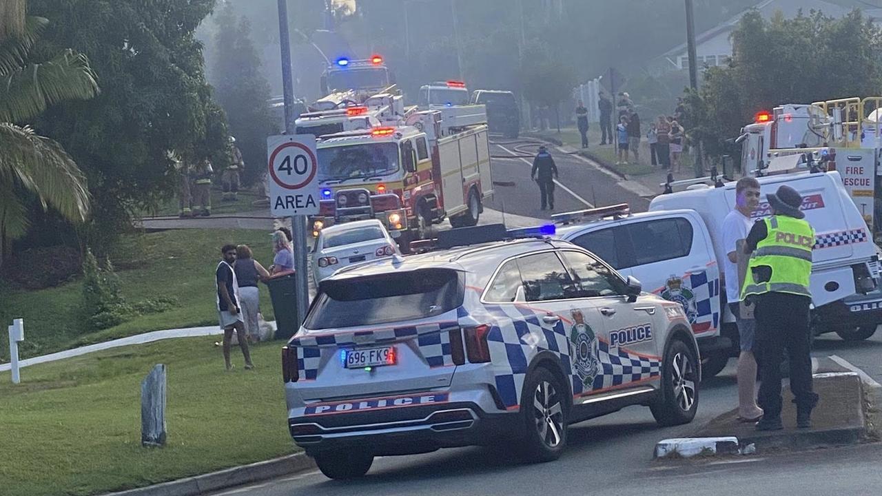 The scene of the blaze. Picture: Sarah Flynn/Facebook