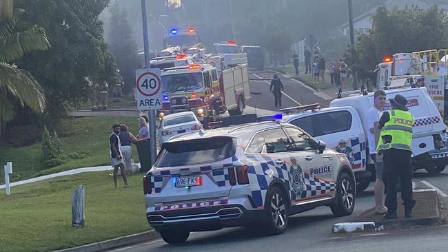 The scene of the blaze. Picture: Sarah Flynn/Facebook