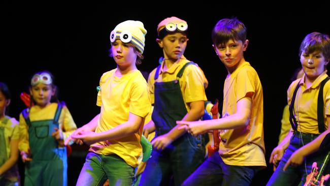 Anglesea Primary School students performing at the Geelong Schools Music and Movement Festival. Picture: Alison Wynd