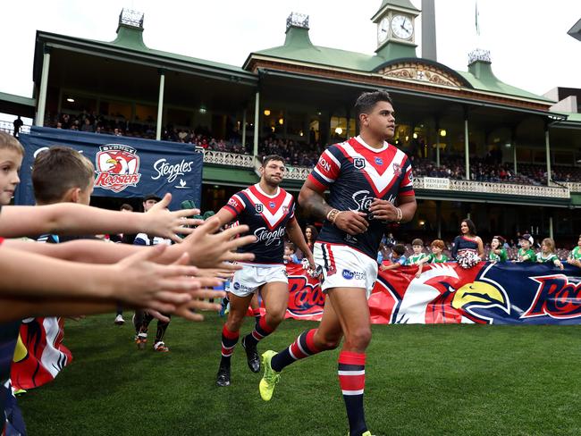 The Roosters Latrell Mitchell is one player who could make the most of his team’s reasonable run to the finals. Picture: Phil Hillyard