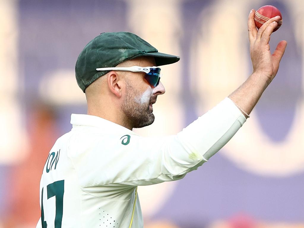 Lyon took eight wickets in the second innings of the Third Test in India earlier in the year. Picture: Robert Cianflone/Getty Images