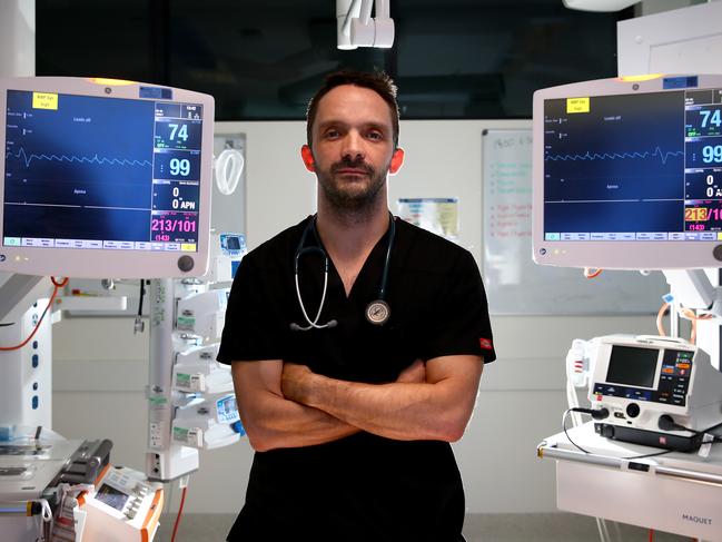 Dr Wallis has been on the Covid-19 frontline, setting up clinics and treating patients. Picture: Toby Zerna