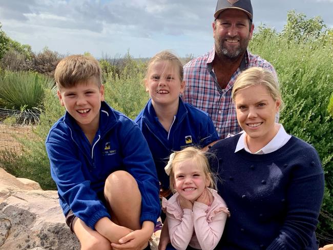 Stokes Bay's Stephanie Wurst with husband Tom and children Charlotte, 4, Georgia, 7, and Jack, 10. Picture: Supplied