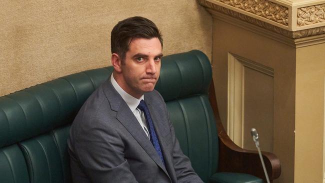 Fraser Ellis during Question Time in Parliament last year. Picture: Matt Loxton