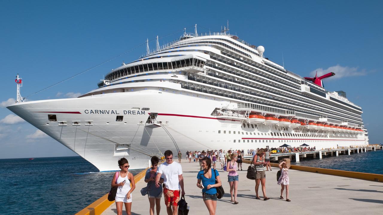 Passengers disembark from the Carnival Dream in Cozumel Mexico, on a previous cruise.