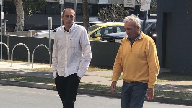 Jason Eugene Souter (left) outside Southport court. Picture: Lea Emery