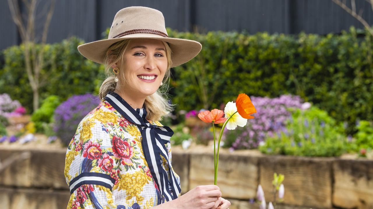 First time entrant Tiffany Wicks in her prize winning garden of The Chronicle Garden Competition, Carnival of Flowers 2022. Picture: Kevin Farmer