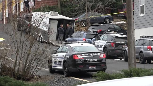 Students were ordered to stay in place after the bodies were found Sunday. Picture: YouTube/KTVB