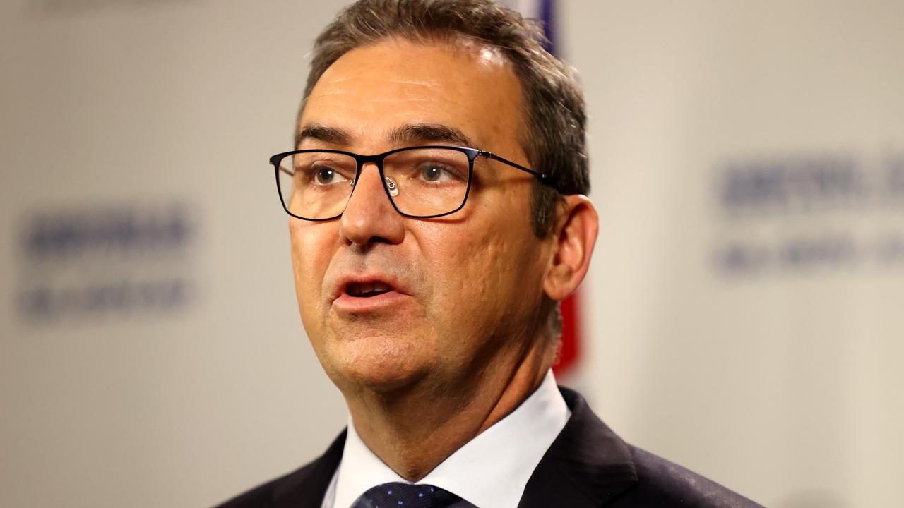 South Australian Premier Steven Marshall has banned anyone from arriving into the state from Victoria – including SA residents. Picture: NCA NewsWire/Kelly Barnes