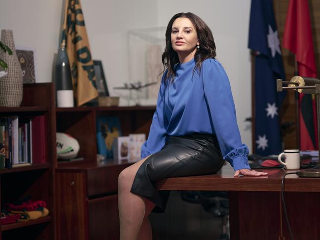EMBARGO FOR TWAM 16 MAR 2024. FEE MAY APPLY. Portrait of Jacqui Lambie, photographed in her office at Parliament House in Canberra. Rohan Thomson/TWAM