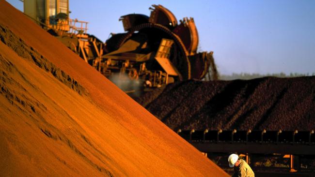 In the 1950s BHP insisted its iron ore be for domestic use only but today the resource is one of Australia’s largest exports. Picture: AFP