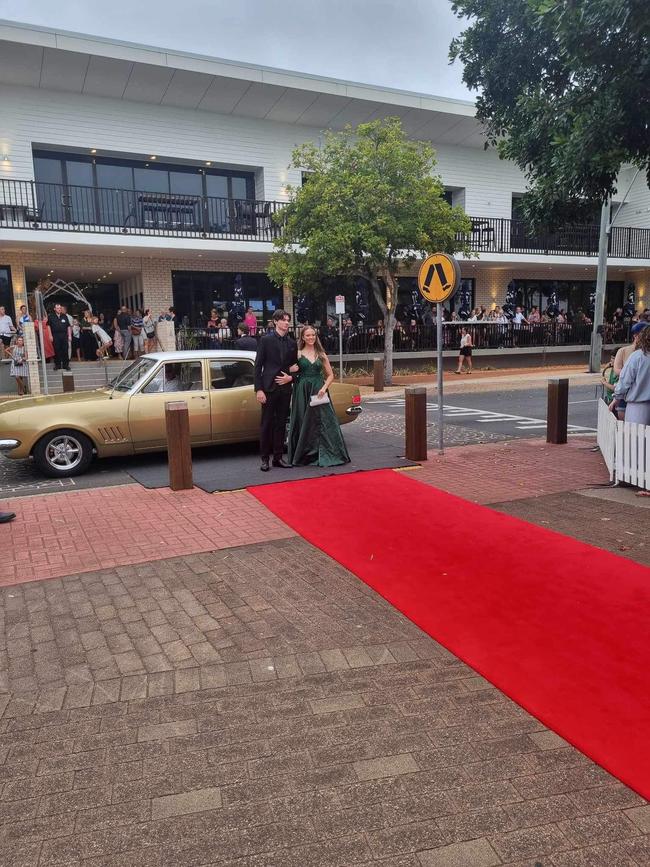 The students of Urangan State High School arrive at their formal.