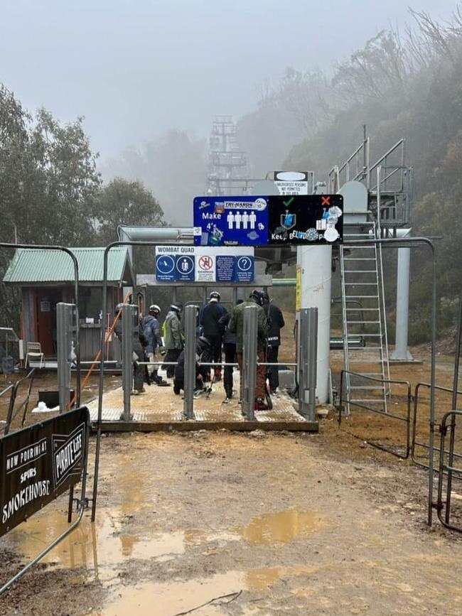 Mount Buller’s Wombat chair lift. Picture: Facebook / Kylie Ashdown