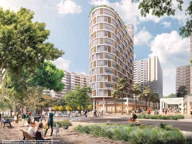 Artist impressions of the Ivanhoe Estate precinct in Macquarie Park.