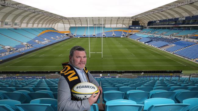 EX Wallaby, rugby world cup winner now a Rugby Australia board member, Dan Herbert, talks up the second Rugby Championship double header at CBUS this weekend on the Gold Coast.. Picture Glenn Hampson