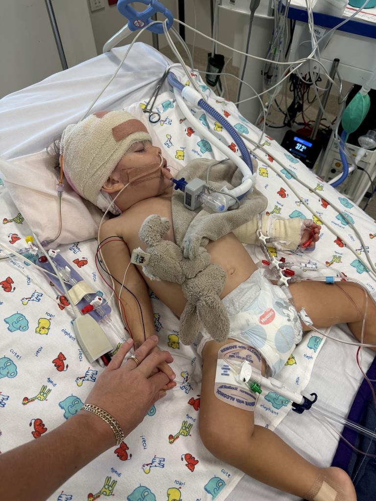 He is currently being treated in the US with proton therapy, which is currently unavailable in Australia. Picture: Supplied