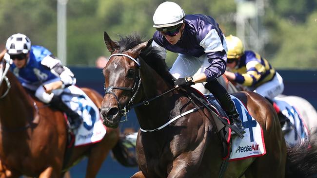 Post Impressionist and jockey Tom Marquand score an impressive win in the Group 2 Manion Cup at Rosehill. Picture: Getty Images