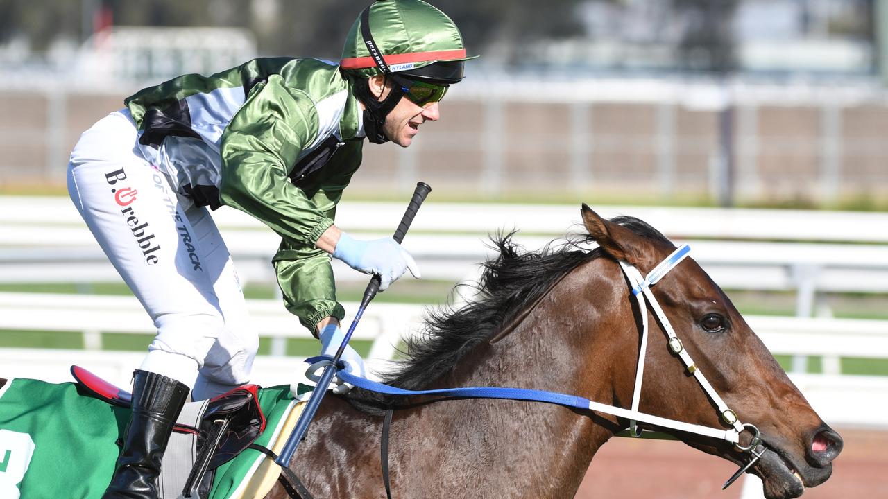 Brett Prebble riding Incentivise in the Tab Turnbull Stakes. (Photo by Vince Caligiuri/Getty Images)