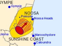 A storm warning active for the Sunshine Coast and Noosa council areas.