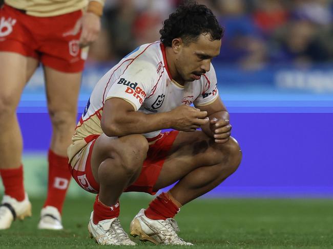 Trai Fuller could be force to undergo a knee reconstruction. Picture: Scott Gardiner/Getty Images