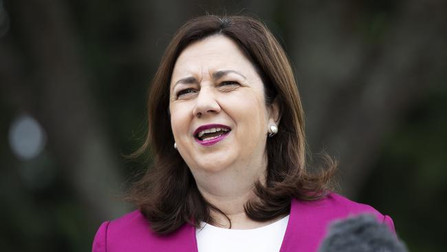 Queensland Premier Annastacia Palaszczuk is not prepared to immediately allow crowds back to games. Picture: News Corp/Attila Csaszar