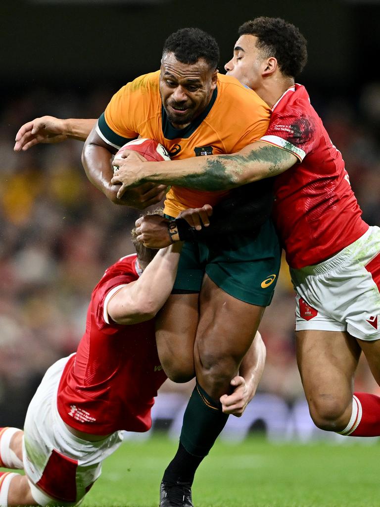 Samu Kerevi was suspended for his red card in the Wales game. (Photo by Dan Mullan/Getty Images)