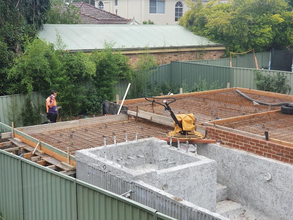 A view of his neighbour’s construction. Picture: Supplied/ David Boettiger.