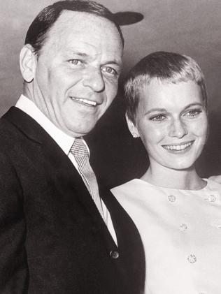 Frank Sinatra and Mia Farrow were married from 1966-1968. She was 21 and he was 51 when they married. Picture: AFP