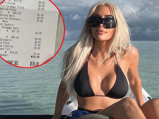 Kim K racked up a huge bill.