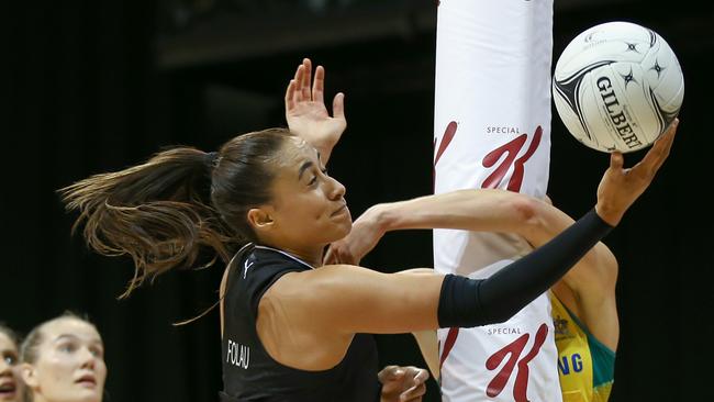 Maria Folau of New Zealand was outstanding for the Silver Ferns.