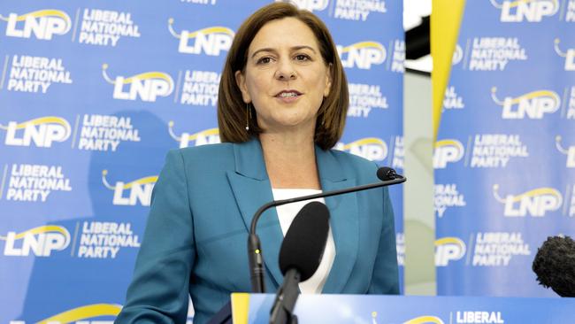 Deb Frecklington has stood down at LNP leader. Picture: Sarah Marshall