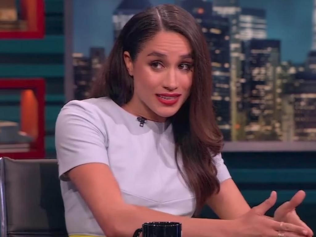 Meghan Markle spoke about Donald Trump in a 2016 interview on The Nightly Show with Larry Wilmore. Picture: The Nightly Show.