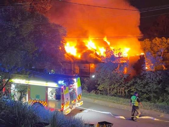 House destroyed in Alma acres, emu heights overnight. Picture: Facebook