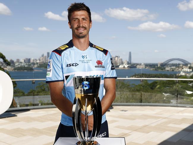 SYDNEY, AUSTRALIA - FEBRUARY 03: NSW Waratahs Captain Jake Gordon attends the 2021 Super Rugby AU Launch at Taronga Zoo on February 03, 2021 in Sydney, Australia. (Photo by Ryan Pierse/Getty Images)