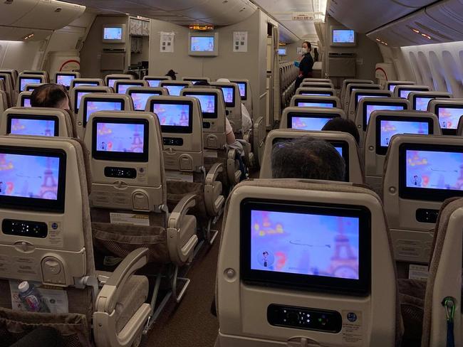 Many seats remain empty on flights back to Australia.