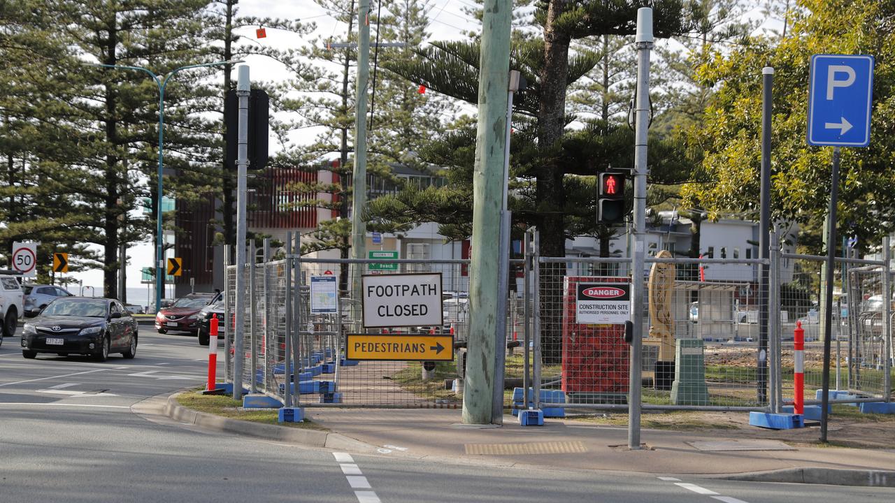 Light Rail stage 3 construction work along Burleigh. Gold Coast stock shots 2023, Gold Coast, Sunday, June 18, 2023. Photo: Regi Varghese