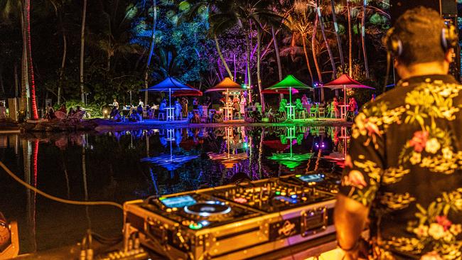 DJ by the pool at Sheraton Grand Mirage Resort Port Douglas