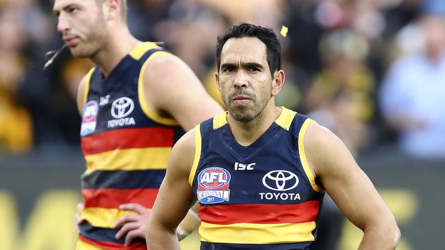 Eddie Betts after the 2017 grand final loss to Richmond. Picture: Sarah Reed