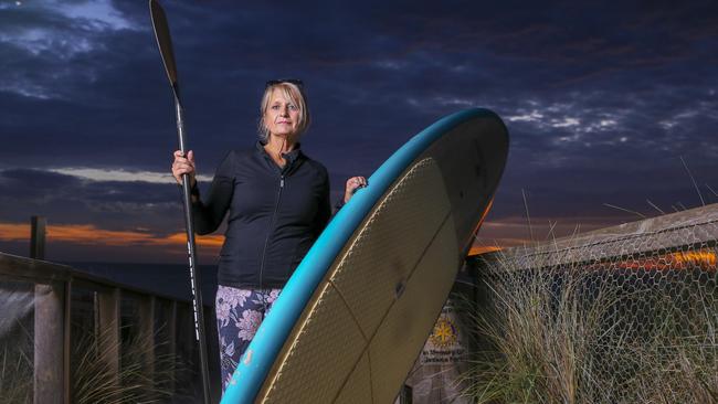 Sabina Keran was paddleboarding on Easter Monday when a police boat came up behind her and ordered her to get off. Picture: Wayne Taylor