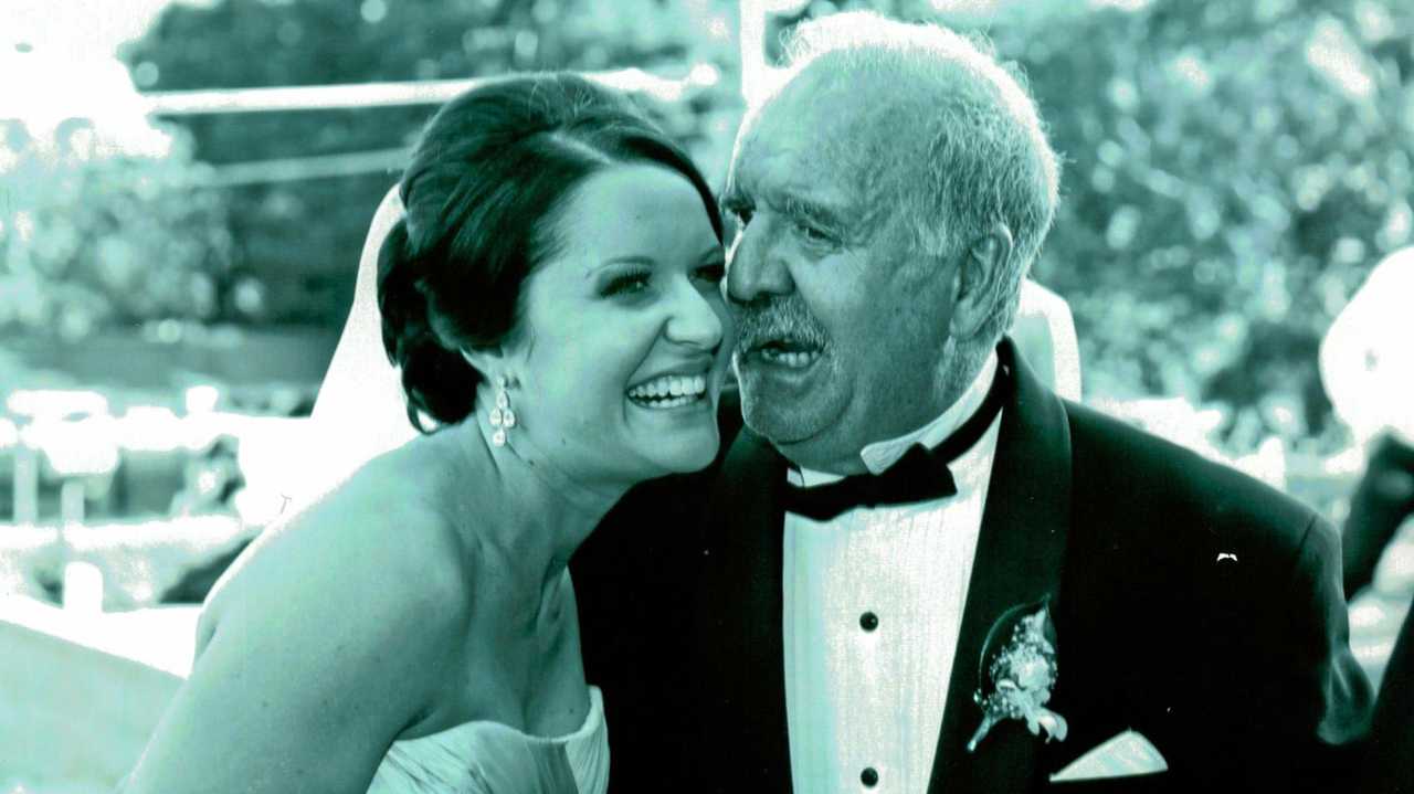 Gary Sawyer with daughter Brooke on her wedding day in 2007. Picture: Contributed