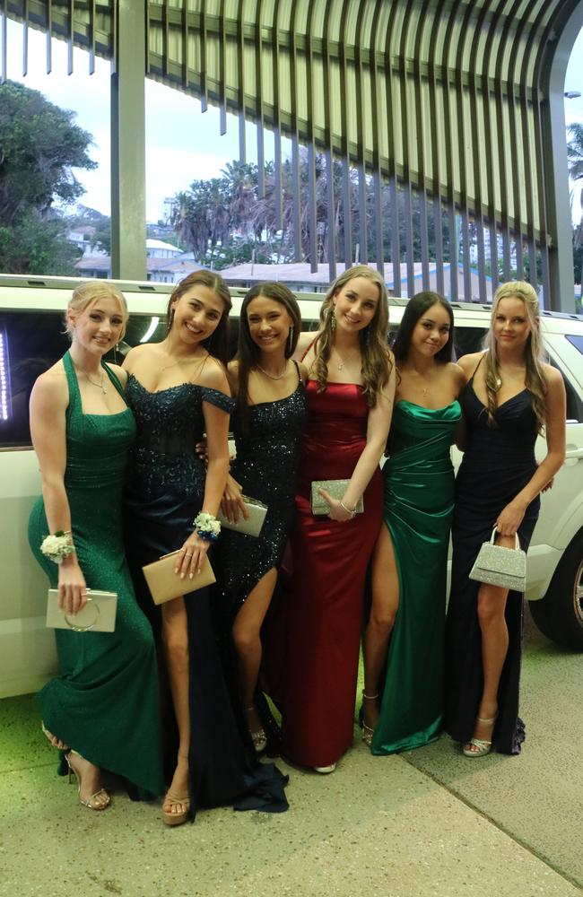 St John's College year 12 students arrive in style for their 2023 formal.