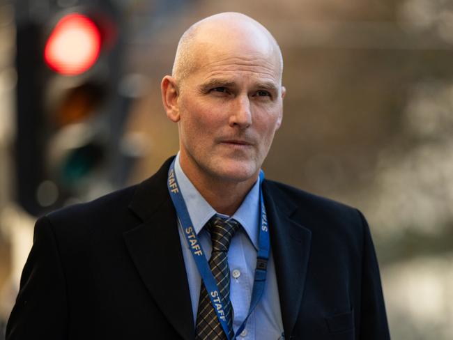 Firearms expert Paul Griffiths arrives at the Supreme Court of Victoria. Picture: NewsWire / Diego Fedele